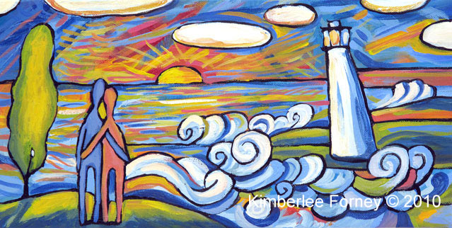 lighthouse sunset