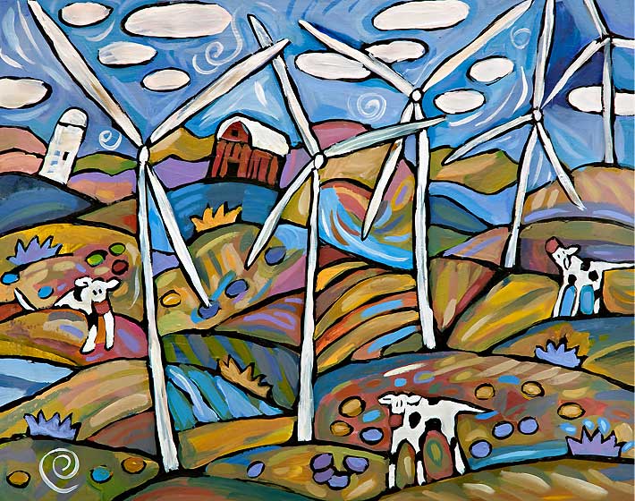 A Windy Cowside