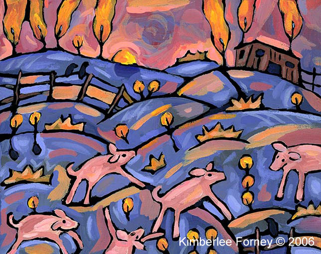 Sunset Pigs