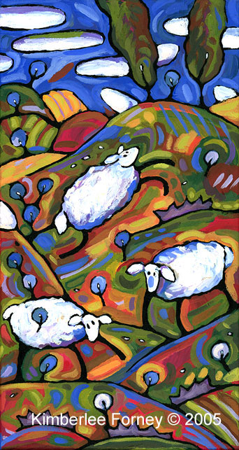 frolicking sheep