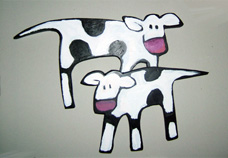 two cows